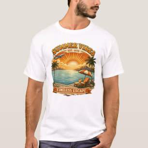 Camiseta Neo‑Vintage Vibraciones de Verano – Escape Atempor