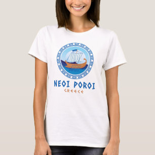 Camiseta Neoi Poroi, Grecia Greek Ship Design Mujer