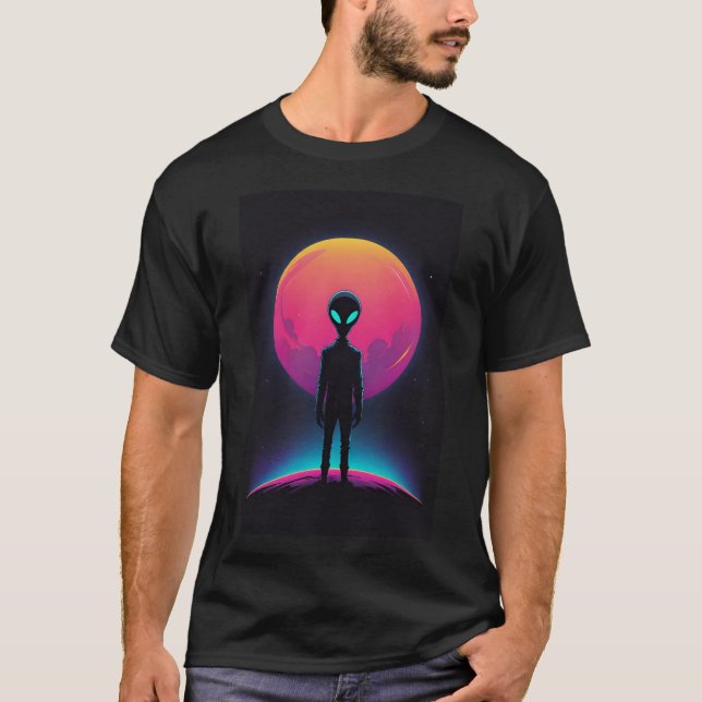 Camiseta Neon Alien Nightfall (Anverso)