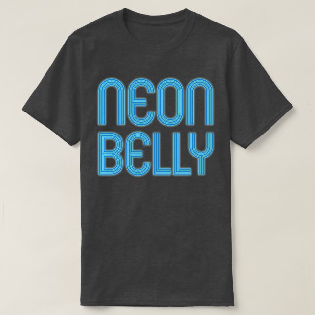 Camiseta Neon Belly Azul brasileño Jiu Jitsu para BJJ Guay  (Diseño del anverso)