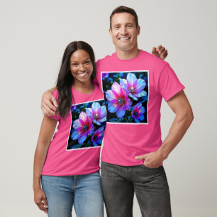Camiseta Neon Bloom Flower Magic Glow Design