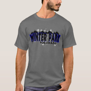 Camiseta Neon blue grunge Winter Park Colorado