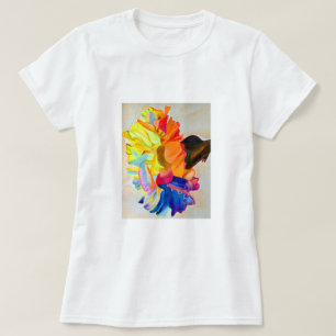 Camiseta Neon Carnation acuarela flor