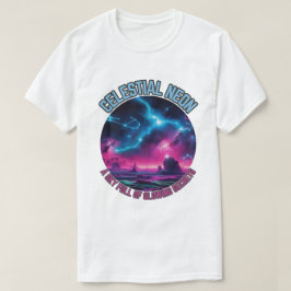 Camiseta Neón celeste - Un cielo lleno de secretos brillant