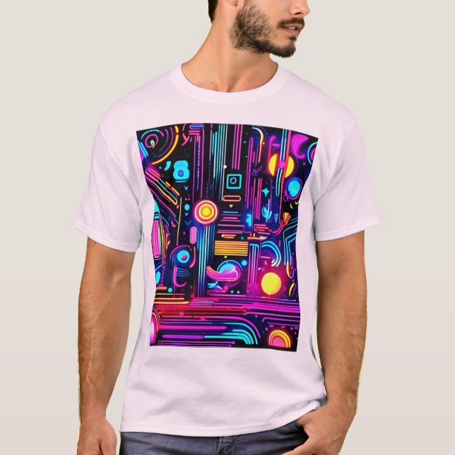 Camiseta Neon Circuitry Dreams (Anverso)