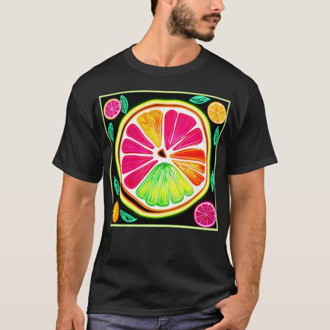 Camiseta Neon Citrus Fruit Fiesta (Anverso)
