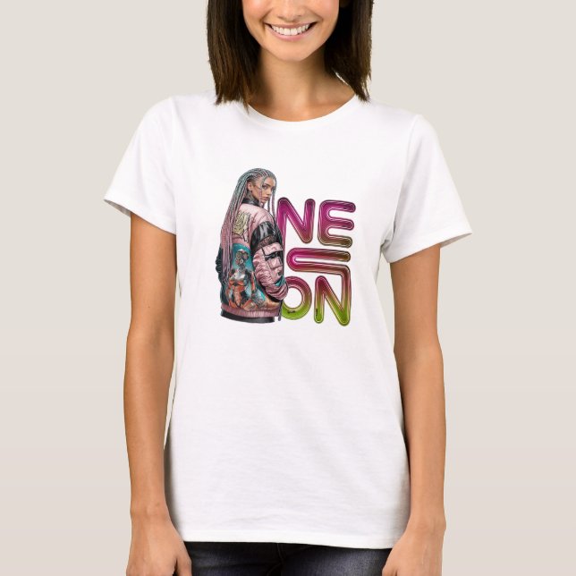 Camiseta Neon Cyberpunk (Anverso)