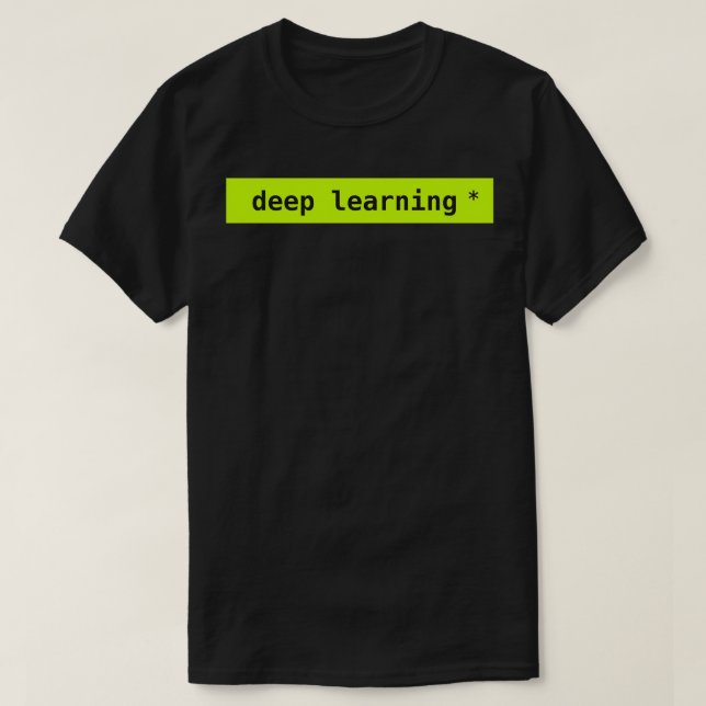 Camiseta neón de aprendizaje profundo (Diseño del anverso)