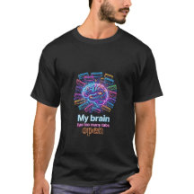 Camiseta Neon de Pestañas del Navegador Cerebro Di