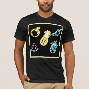 Camiseta Neón de piña y frutas tropicales