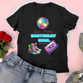 Camiseta Neon Disco Birthday de los 90
