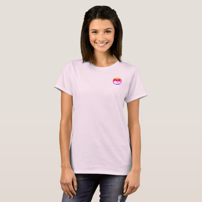 Camiseta Neon Dragon women pale pink T-shirt pocket (Anverso completo)