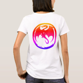 Camiseta Neon Dragon women white t-shirt back