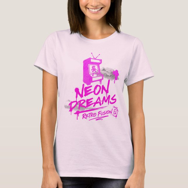 Camiseta Neon Dreams Retro Fusion – Graffiti Arcade (Anverso)