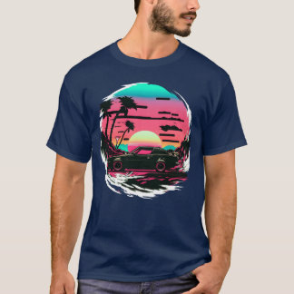 Camiseta Neon Dreams Retro Wave Vibraciones del Coche retro
