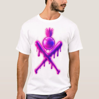 Camiseta Neon Drin Bats de béisbol Pineapple Deporte de ver