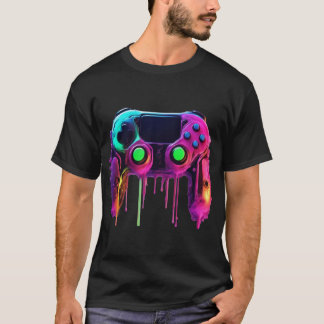 Camiseta Neon Drip Game Controller T-Shirt