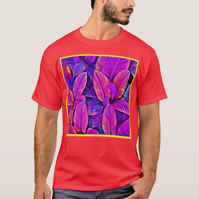 Camiseta Neon Elegance Vivid Leaf Radiance (Anverso)