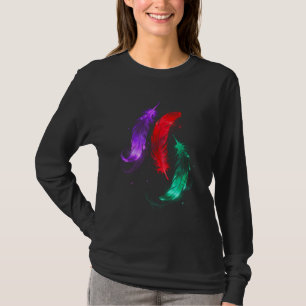 Camiseta Neon Feather Glow