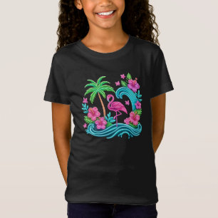 Camiseta Neon Flamingo Tropical