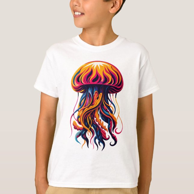 Camiseta Neon Flow Jellyfish (Anverso)
