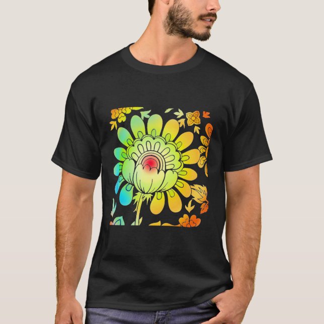 Camiseta Neon Flowers (Anverso)
