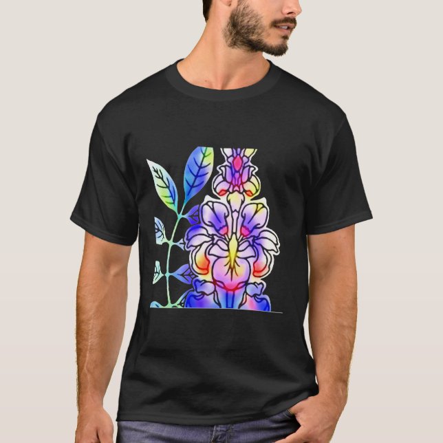 Camiseta Neon Flowers (Anverso)