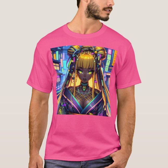 Camiseta Neon Geisha Glamour (Anverso)