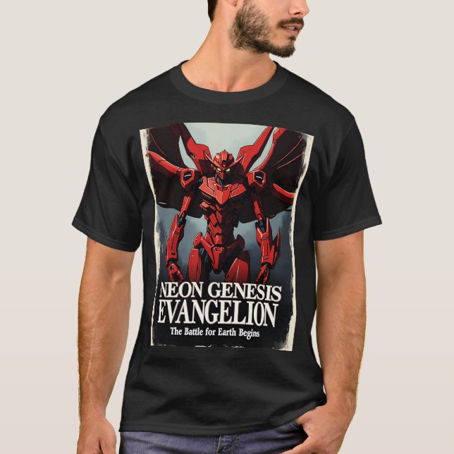 Camiseta Neon Genesis Evangelion La Batalla (Anverso)