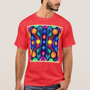 Camiseta Neon Geometric Mandala Art