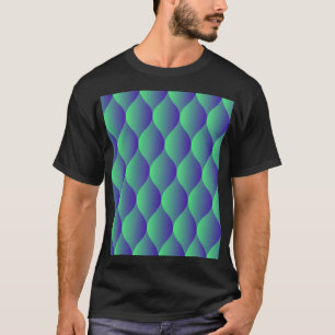 Camiseta Neon Geometric: Patrón vibrante de burbujas.