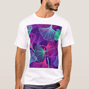 Camiseta Neon Gingko Sale: Floral brillante.