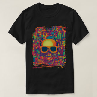 Camiseta "Neon Glitch Vibes" Abstract Art T-Shirt –