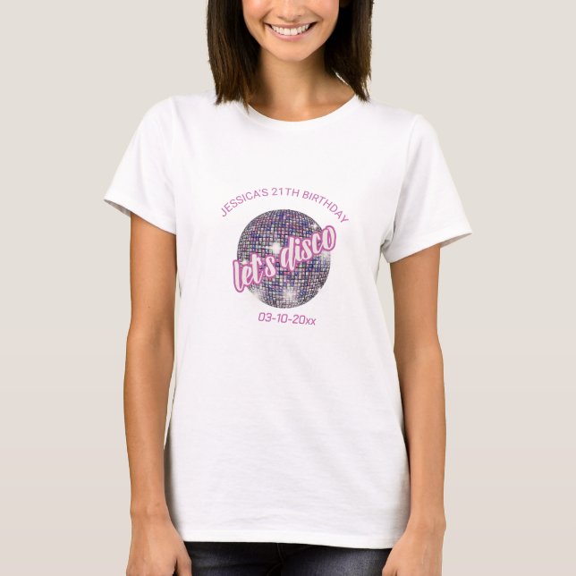 Camiseta Neon Glow Disco Dance Birday Party (Anverso)