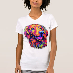 Camiseta Neon Golden Retriever