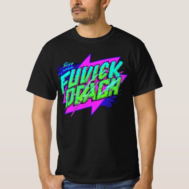 Camiseta 🔥 Neon Graffiti Typography Streetwear Design 🔥 (Anverso)