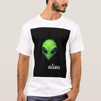 Camiseta Neon Green Alien Head T-Shirt - Vibes espaciales S