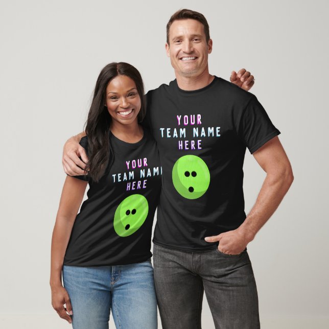 Camiseta Neon Green Bowling Ball | Nombre del equipo de bow (Unisexo)