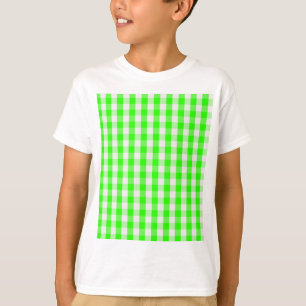 Camiseta Neon Green Gingham Pattern de Shirley Taylor