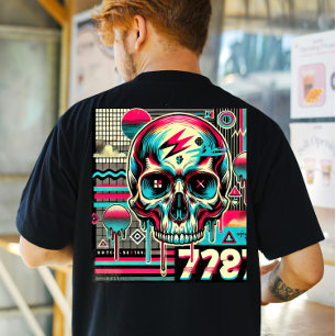 Camiseta Neon Grunge Skull