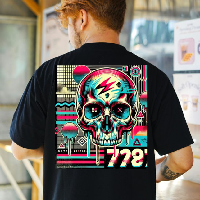 Camiseta Neon Grunge Skull (Subido por el creador)