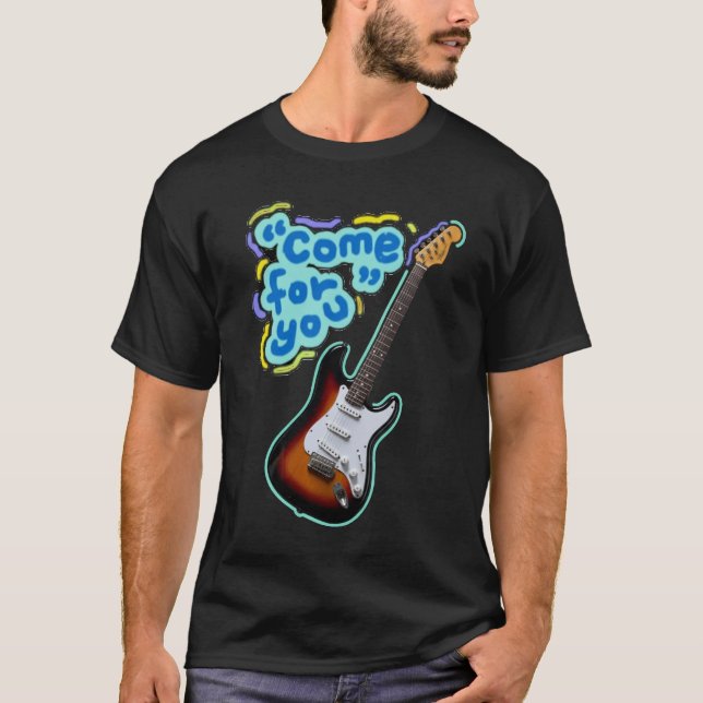Camiseta Neon Guitar Ven Por Ti (Anverso)
