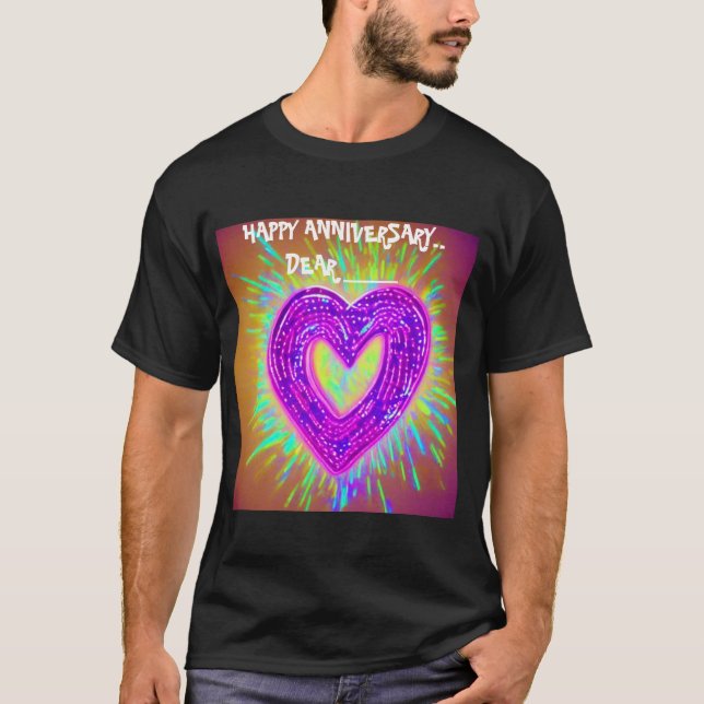 Camiseta Neon Infinity 1º aniversario Mens Tshirt (Anverso)