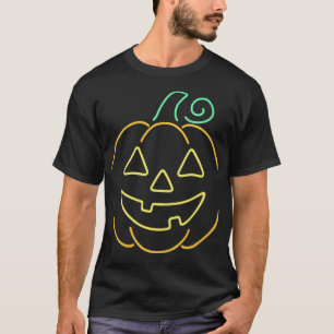 Camiseta Neon Jack O' Lantern Halloween T Shirt: