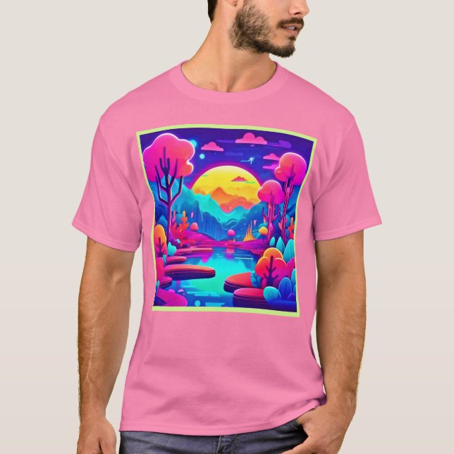 Camiseta Neon Jungle Dream Art (Anverso)