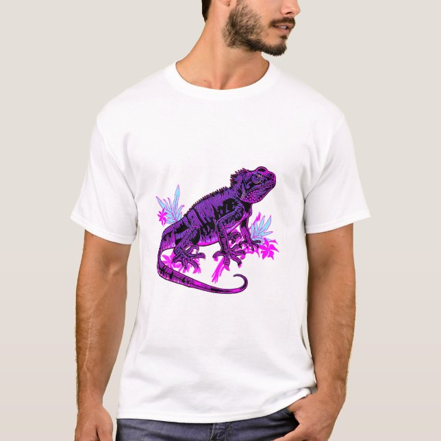 Camiseta Neon Jungle Iguana (Anverso)