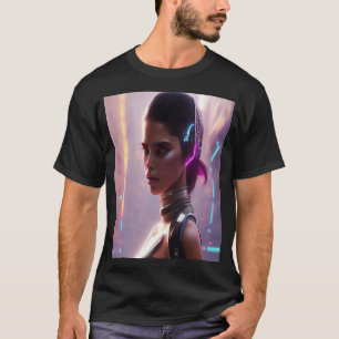 Camiseta Neon Multicolor Vibrante Woman Look Glam Blue Turq