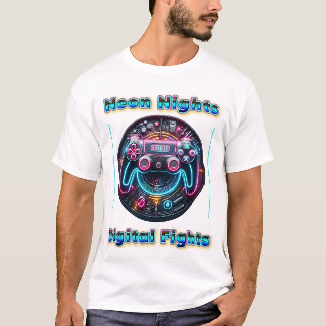 Camiseta Neon Nights Digital Fights (Anverso)