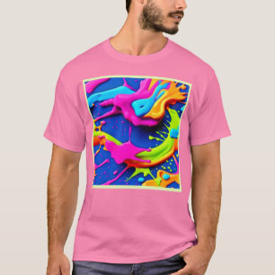 Camiseta Neon Paint Drip Art