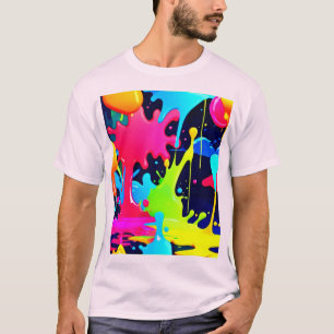 Camiseta Neon Paint Splash Dris Chaos